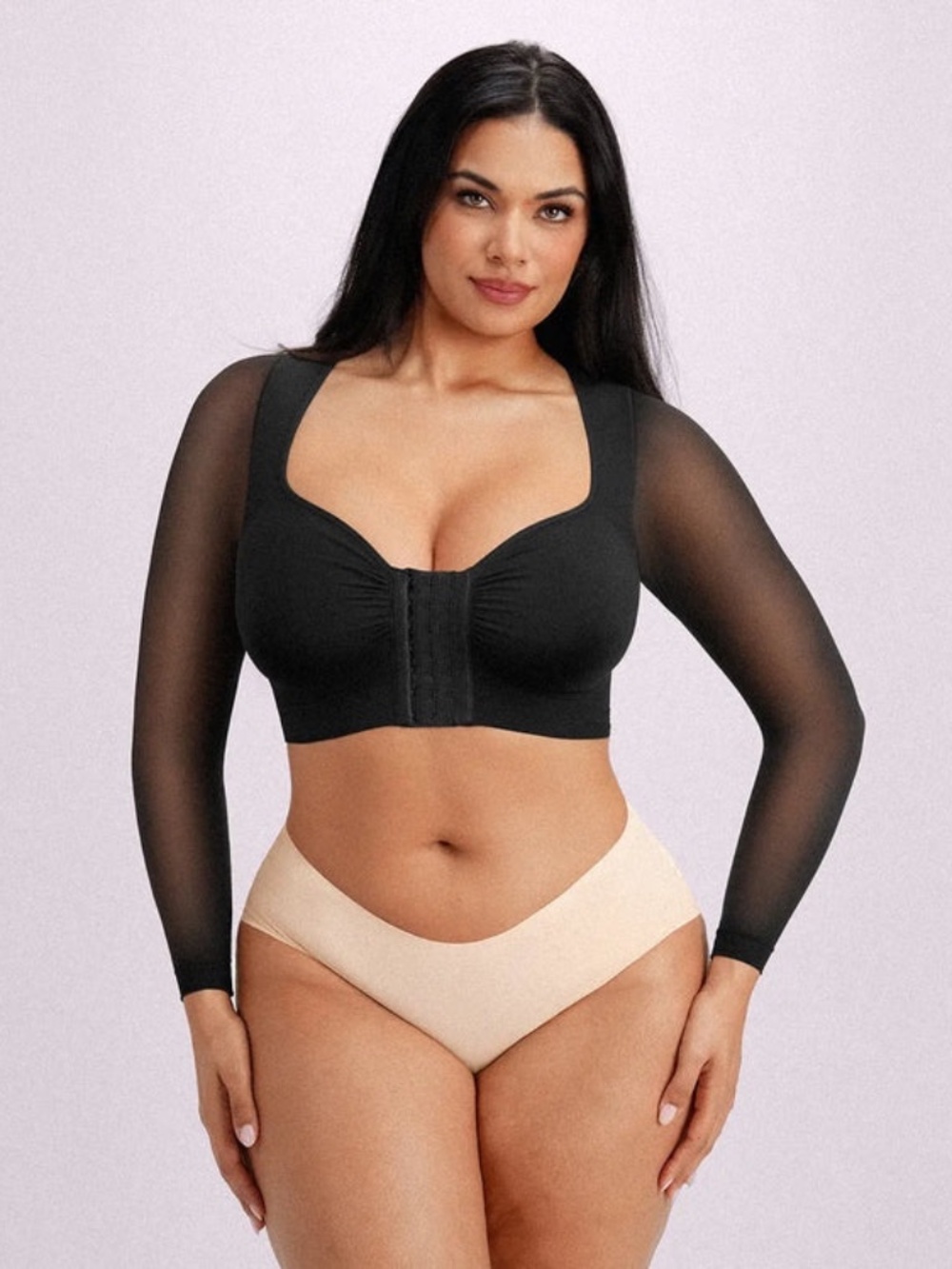 Long Sleeve Shapewear Top (Size M)